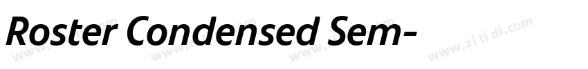 Roster Condensed Sem字体转换